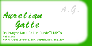aurelian galle business card